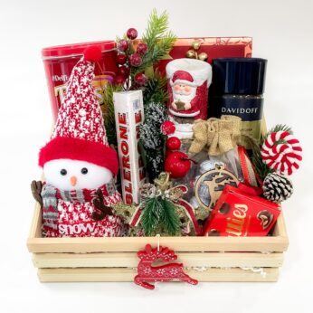 Christmas Day Gift Box With Delightful Festive Sweet Surprises and Decors