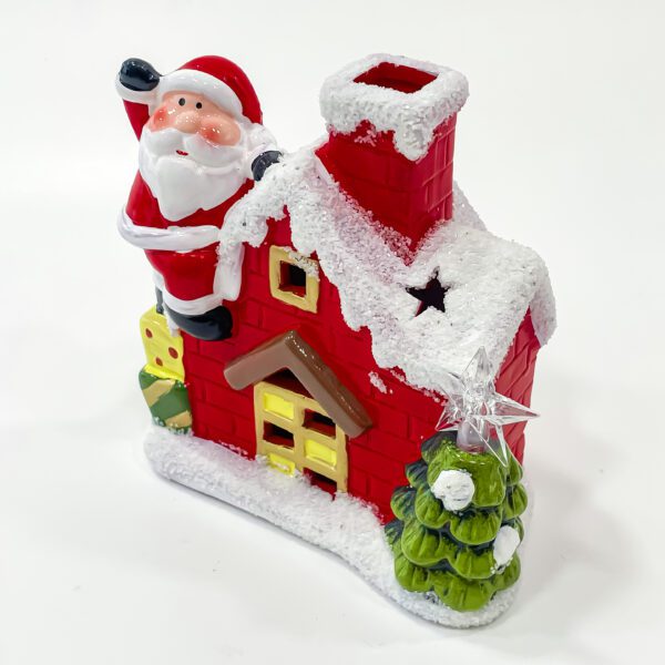 Red Ceramic Christmas House - Festive Décor for the Holidays | WxLxH (5.5x3x5.5) - Image 3