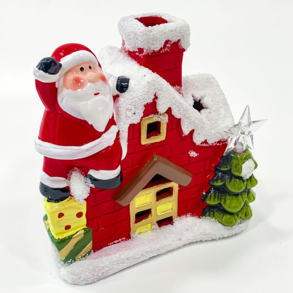 Red Ceramic Christmas House - Festive Décor for the Holidays | WxLxH (5.5x3x5.5) - Image 5