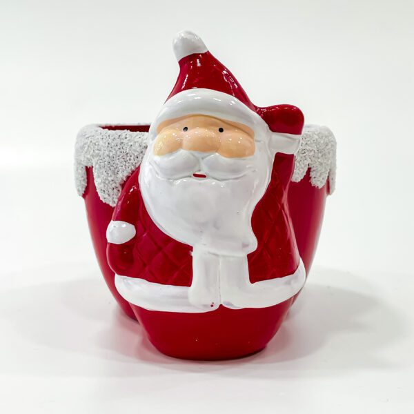 Jolly Santa Claus plant pot for Cheerful and fresh Christmas Blooms - Image 2