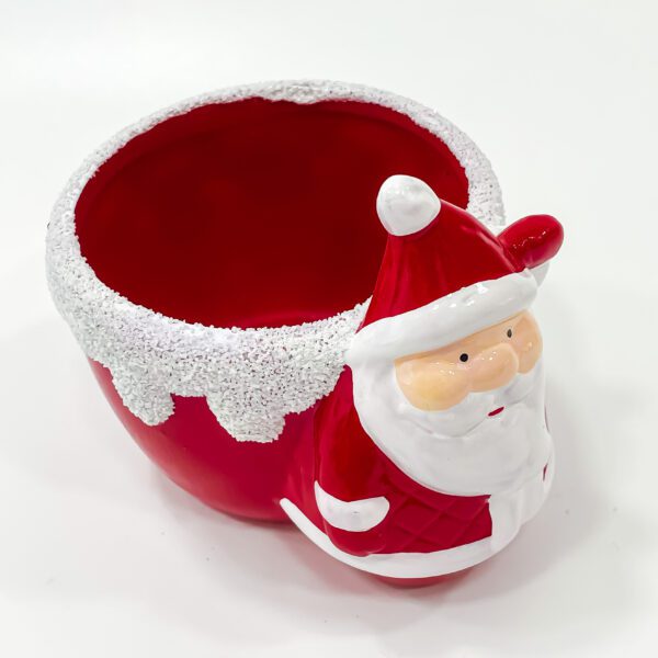 Jolly Santa Claus plant pot for Cheerful and fresh Christmas Blooms - Image 3