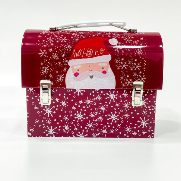 Jolly Christmas tinplate box storage container for your Festive collections - Image 2