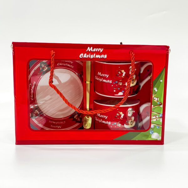 Enjoy your Christmas beverages with our Christmas-themed mugs and saucer set - Image 2