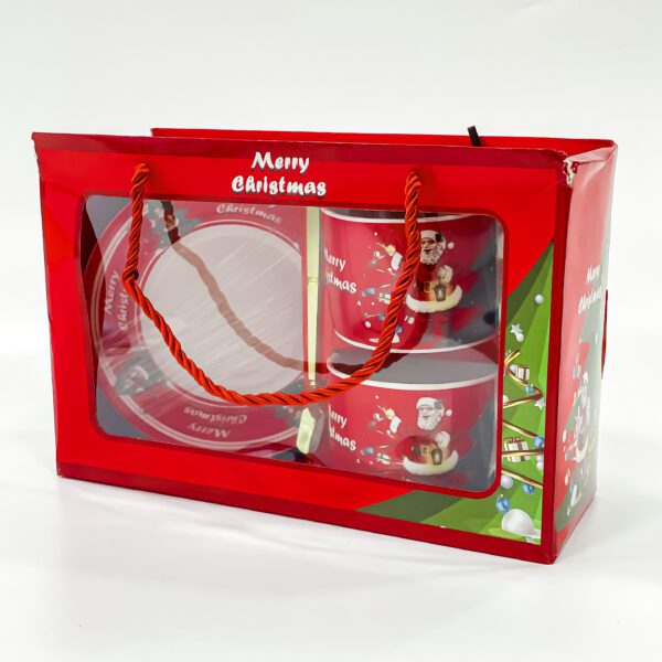 Enjoy your Christmas beverages with our Christmas-themed mugs and saucer set - Image 3