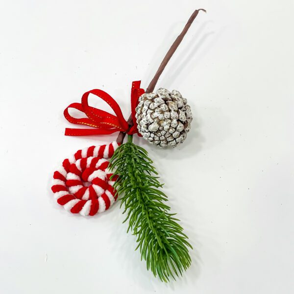 Charm in Miniature with Small Christmas Bouquet Sized 3x3x9 for Festive Delight (2 nos) - Image 2