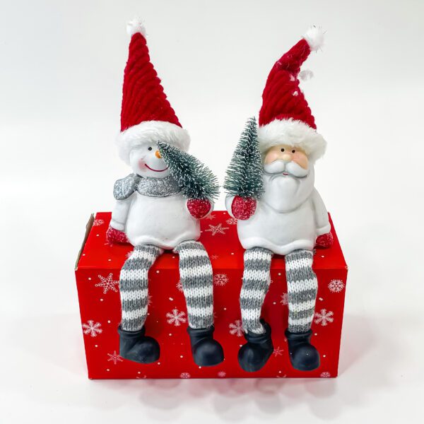 Wondrous sitting Santa Claus and snowman dolls for your Christmas decorations - Image 2