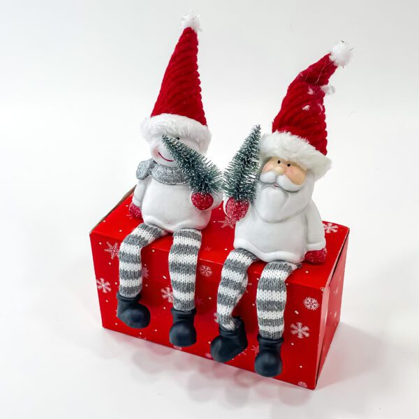 Wondrous sitting Santa Claus and snowman dolls for your Christmas decorations - Image 3