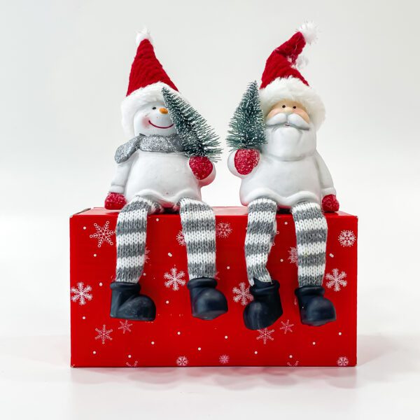 Wondrous sitting Santa Claus and snowman dolls for your Christmas decorations - Image 4