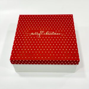 Empty Christmas Gift Box Gold foil Printed