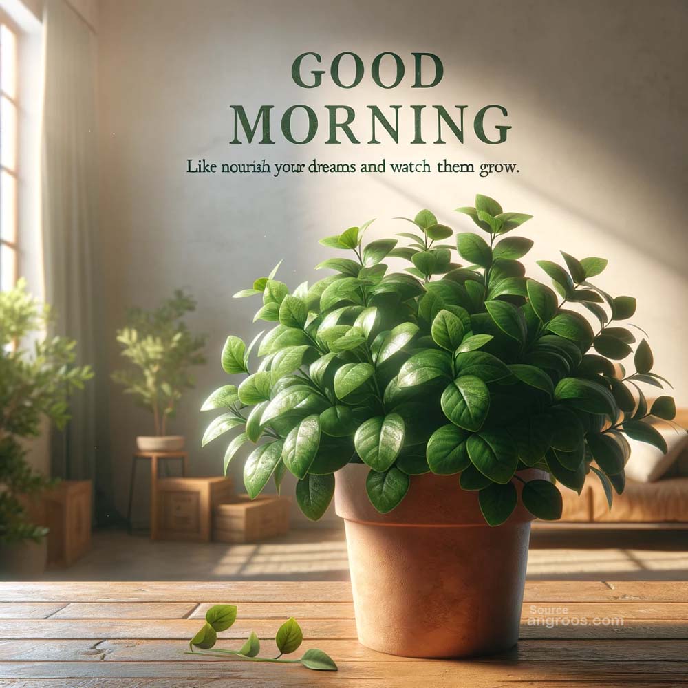 Good morning with plant and pot India's Favourite Online Gift Shop