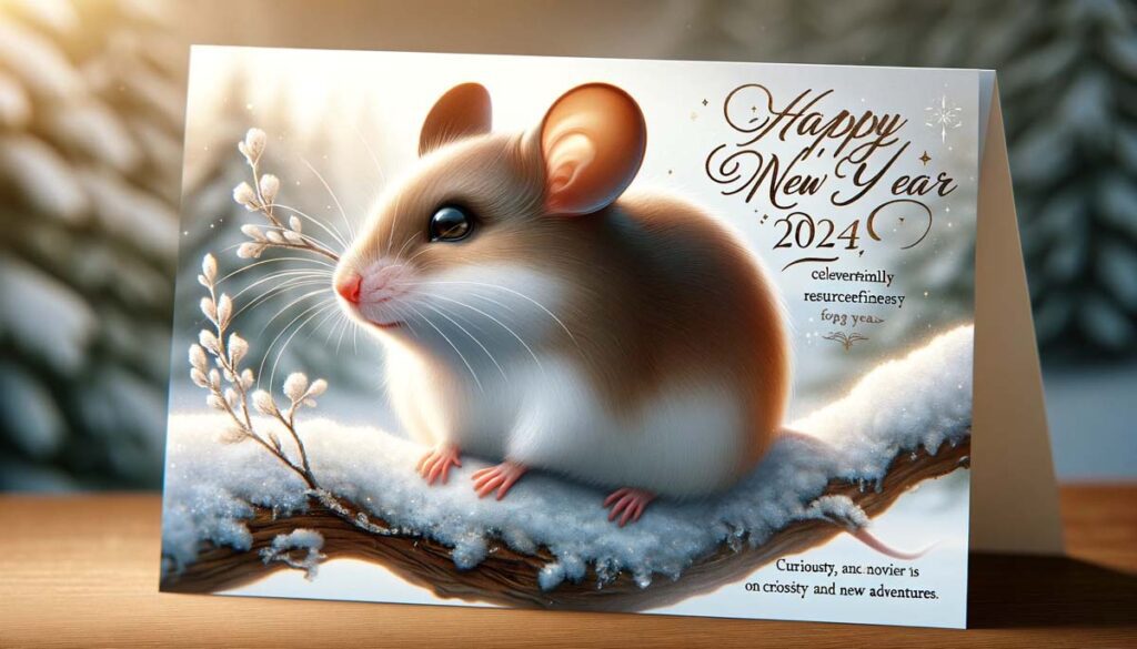 Happy New year brown rat