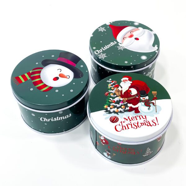 Holly Jolly green: Small Christmas container for your holiday treasures (3 nos) - Image 4