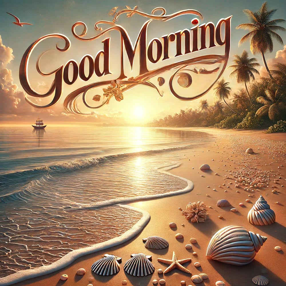 good morning wish image featuring a sunrise India's Favourite Online Gift Shop