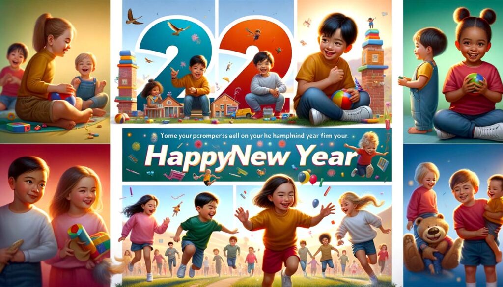 happy new Year Realistic Kids