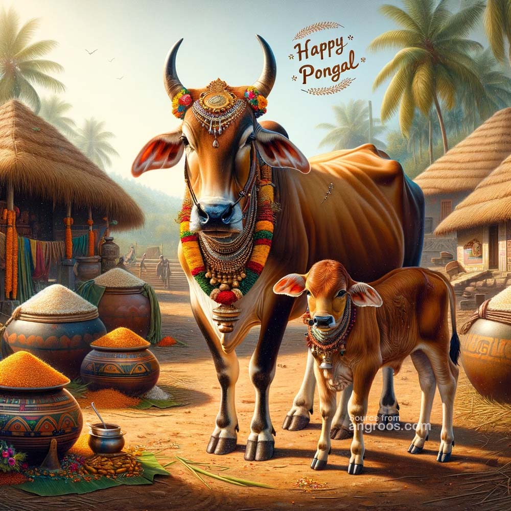 Mattu Pongal greeting card