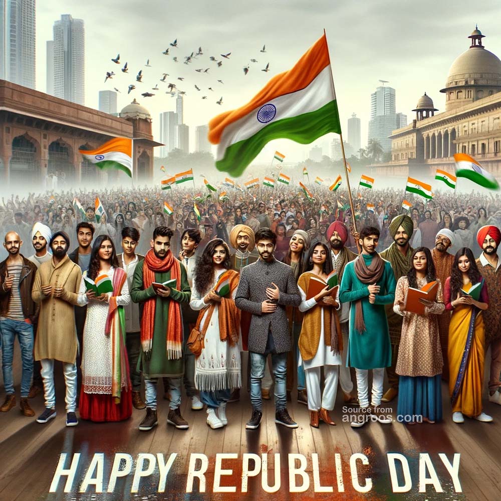 Republic Day greetings with unity