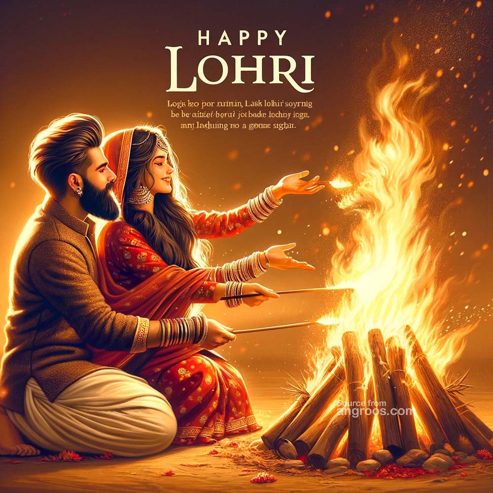 Lohri with Husband