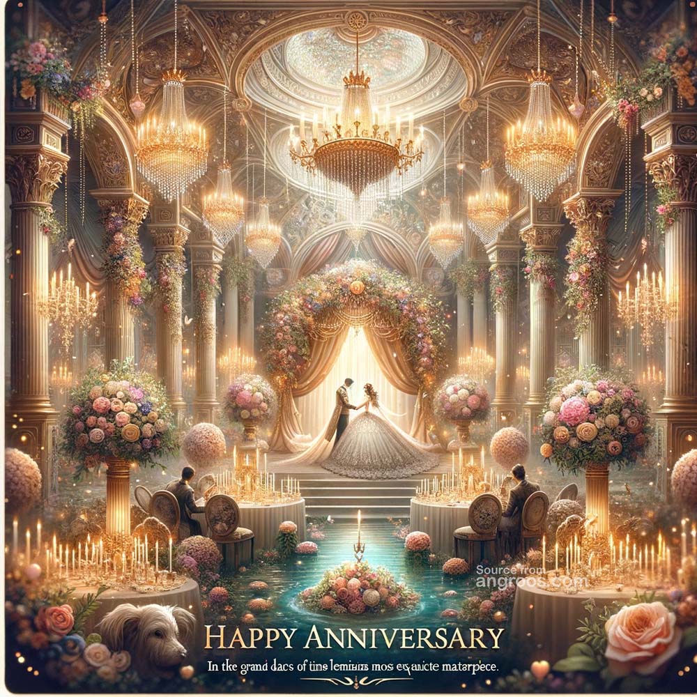 Happy Anniversary elegant couple