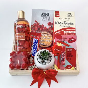 Unique Lohri gifts for Winter Solstice filled with Bubble Candle, Shower Gel, Chocolates, And More