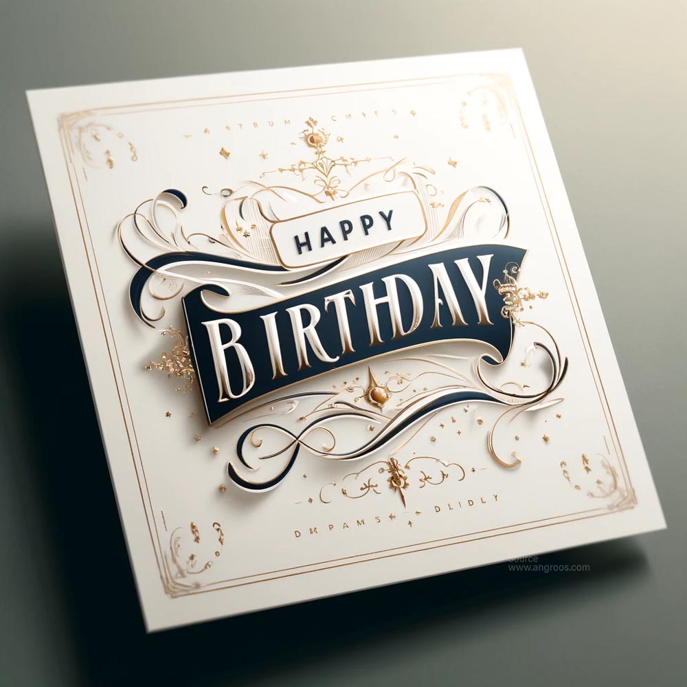 classy birthday greeting card with a glossy finish India's Favourite Online Gift Shop