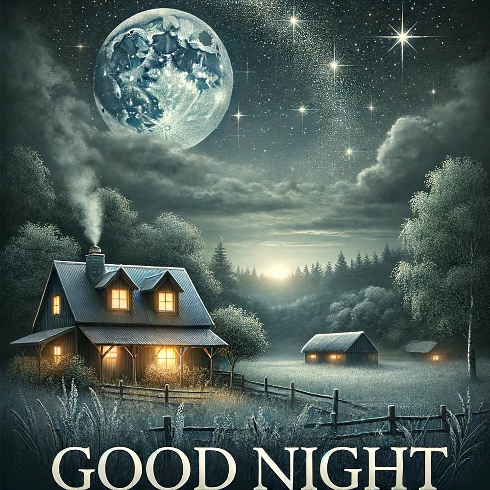 good night wish image featuring a starry night sky India's Favourite Online Gift Shop