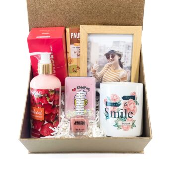 Beautiful “Women’s Day Gift Combo: Mug, Nykaa body lotion, Frame & Perfume