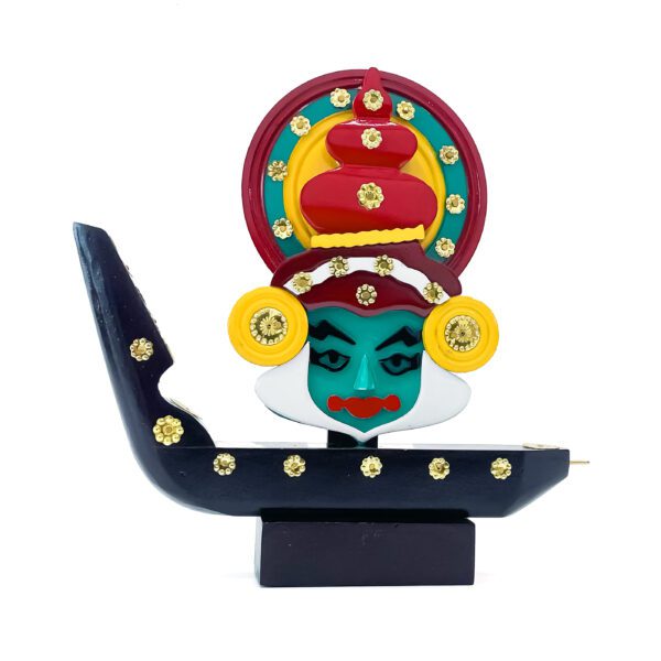 multicolored Kathakali boat