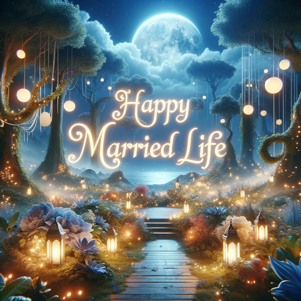 Happy Married Life displayed in large India's Favourite Online Gift Shop