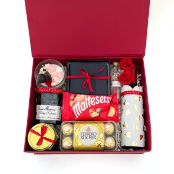 Special Valentine’s Day gifts romantically filled with chocolates, red wine, and more