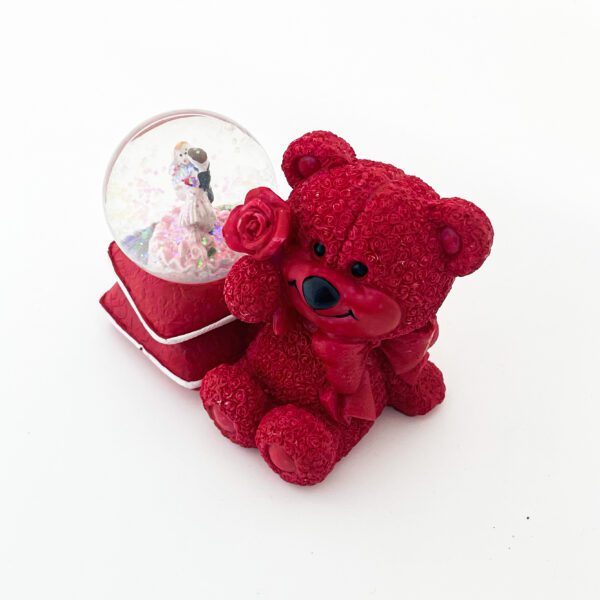 Beautiful solid teddy bear and couple snow globe - Image 3