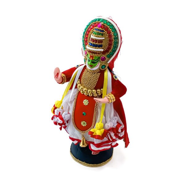 Majestic Kathakali dancing statue with vibrant colors (30 x 15 x 10 cm) - Image 2