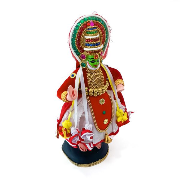 Majestic Kathakali dancing statue with vibrant colors (30 x 15 x 10 cm) - Image 3