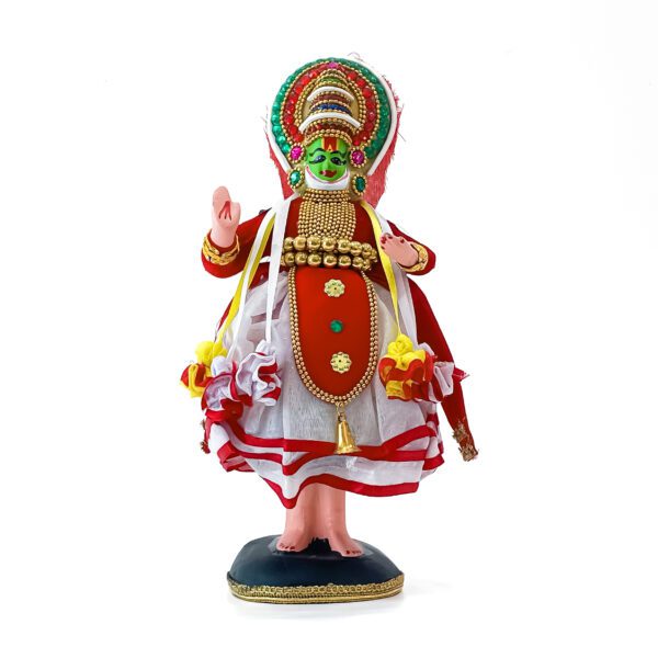 Majestic Kathakali dancing statue with vibrant colors (30 x 15 x 10 cm) - Image 4