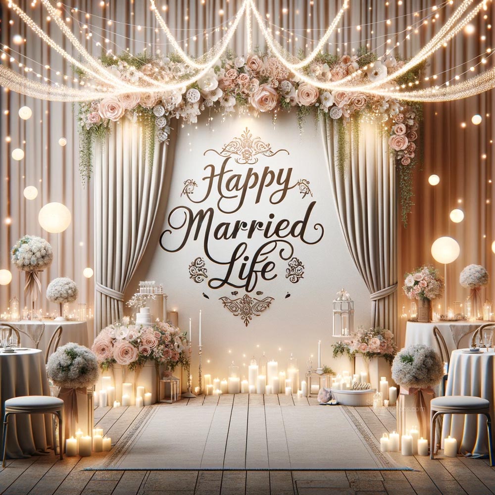 wedding photo booth backdrop with the message India's Favourite Online Gift Shop