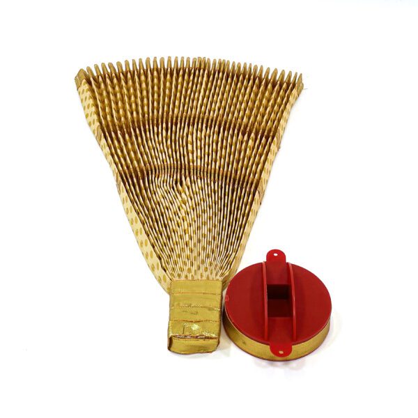 Elegant Golden Cloth ThiruUdayada with Stand: (Height 13Inches) - Image 2