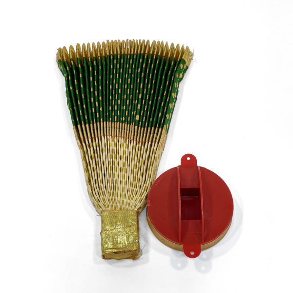 Unique Green and Golden Color Thiru Udayada (Height -9 Inches) - Ideal for Vishu and Vishu Kani Celebrations - Image 2