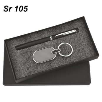 Exquisite Metal Pen and Keychain Gift Set |(L-15.6cm, W-7.7cm, H-2.4cm )