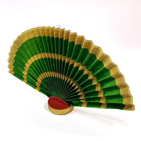 Green color thiru udayada with(Height-9 inches) Kasavu border for Vishu Kani or wedding thalam - Image 3