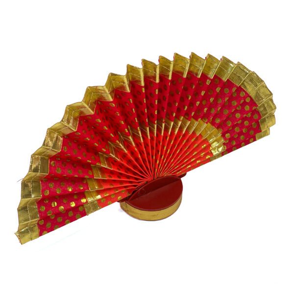 Multi color ThiruUdayada(Height- 7inch) for Vishu, Onam, Or Weddings (orange ,golden &red) - Image 3