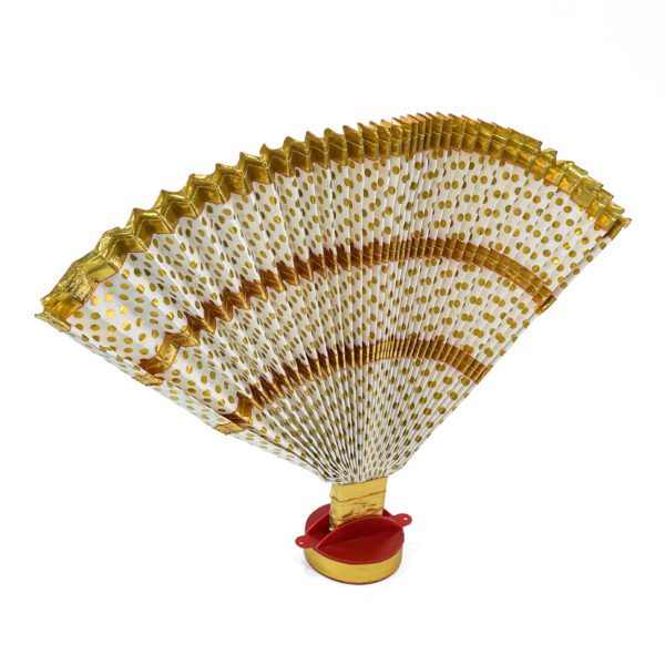 Exquisite White & Gold Thiru Udayada - Size: (12-inches Height) - Image 3