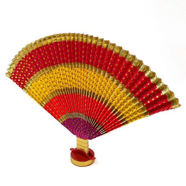 Multi Color ThiruUdayada(Height-14 Inches) with Stand (Orange, Golden, Yellow, Pink, Blue): - Image 3