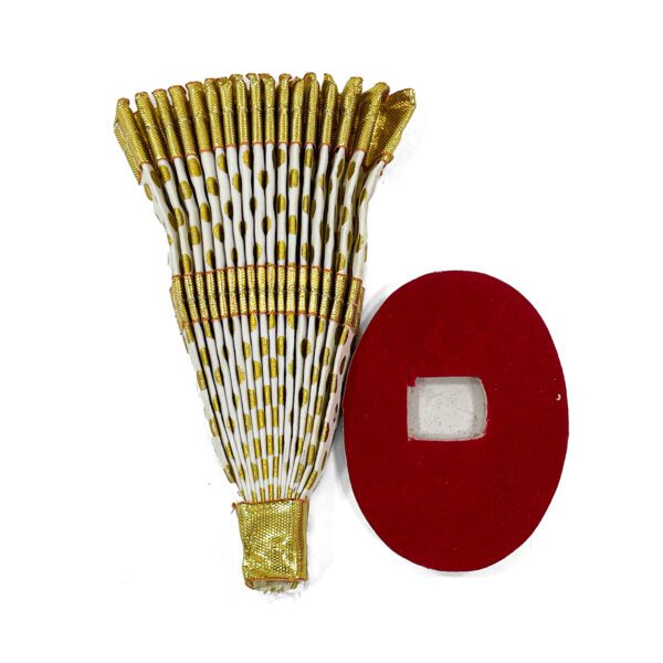 Compact Small Size White And Golden Thiru Udayada (Height 5 Inches) with stand - Dimensions: - Image 4