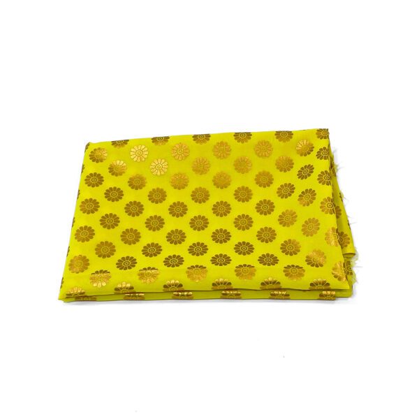 Yellow and golden Vishu Kani Cloth for Vishu decorations and pooja rituals (1 x 1 mtr) - Image 2