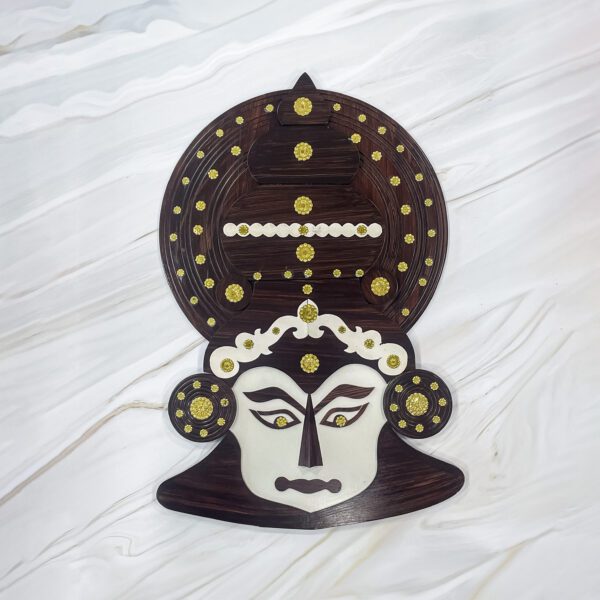 Wall hanging wooden kathakali head for home decor