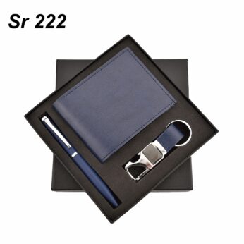 Brown Color Keychain Gift Set with Pen, Keychain, and Wallet: Elevate Your Corporate Gifting Experience