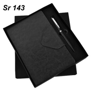 Exquisite Unique Black Pen and Diary Gift Combo (8″ x 5″ x 1.5″) – Ideal for Corporate Gifting