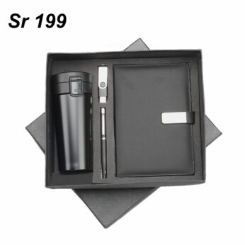 Premium Corporate Gifting Set with Pen, Diary, Pen Drive, and Bottle – Dimensions: L-28.5cm, W-23.5cm, H-5.5cm