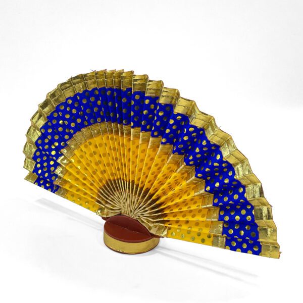 Stunning Multi-color Thiru Udayada with Stand(9-inch Height) golden, yellow, blue - Add Elegance to Your Occasion - Image 3