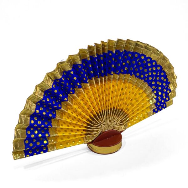 Stunning Multi-color Thiru Udayada with Stand(9-inch Height) golden, yellow, blue - Add Elegance to Your Occasion - Image 2