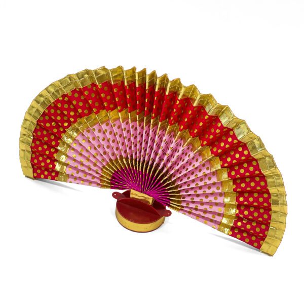 Exquisite Multi-color Thiru Udayada(9inch- Height) with Stand - Pink, Golden, Rose, and Red - Image 2